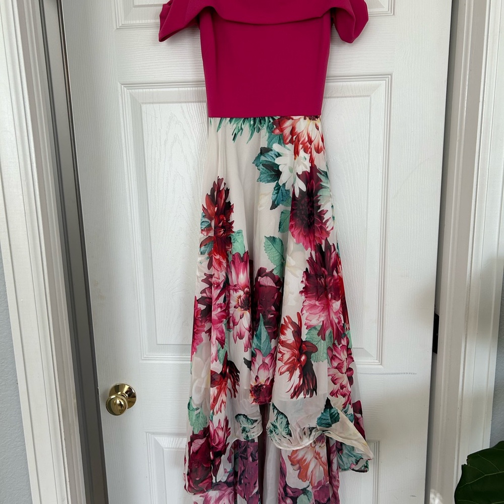 Pink Off the Shoulder Ruffled Sundress for Weddings